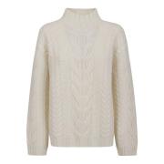 Hvid Turtleneck Sweater