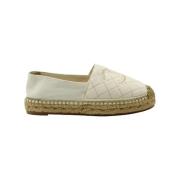 Hvide lærred Chanel Espadrilles