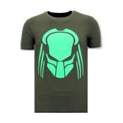 Herre T-shirt med Print - Predator Neon Print