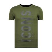 ICONS Vertikal T-shirt - Billigt Sommer Tøj Herre - 6362G