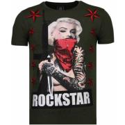 Marilyn Rockstar Rhinestone - Herre T-Shirt - 6005G