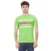 Grøn Bomuld T-Shirt med Stilfuldt Print