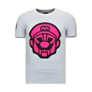 Herre T-shirt Print - Mario Neon Seal