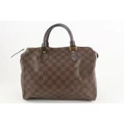 Pre-owned Lærred louis-vuitton-tasker