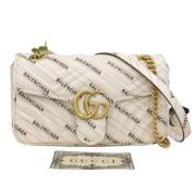 Beige Læder Gucci Marmont Taske