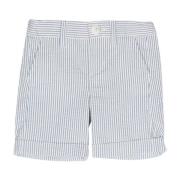 Hvide Stribede Bermuda Shorts