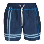 Korte shorts, Blåt motiv badetøj