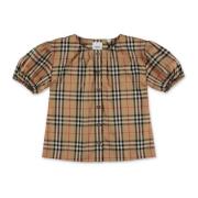 Vintage Check Bomuld Poplin Pigeskjorte