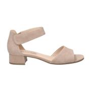 beige elegant open sandals