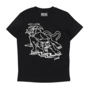 Børne T-shirt med Tigerprint