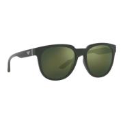 Matte Green Sunglasses with Dark Green Mirrored Lenses