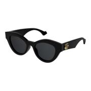 Sorte solbriller med katteøje-stil og GG-logo