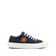 Marineblå Low-Top Sneakers med Boke Flower Motiv