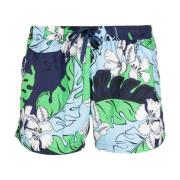 Lysblåt strandtøj med blomsterprint til mænd