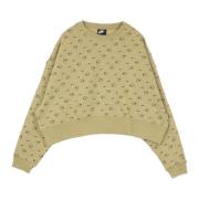 Allover Print Crewneck Sweater