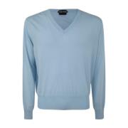 Himmelblå V-hals Sweater
