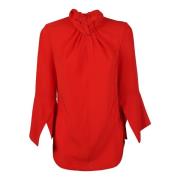 Rød Candy Top - Oversize Bluse til modebevidste kvinder