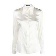 Eksklusiv Hvid Silkeskjorte