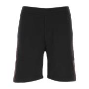 Sorte Bomuld Bermuda Shorts