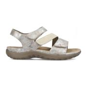 Sølv Flade Sandaler til Kvinder