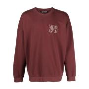 Bordeaux Sweater med Broderet Logo