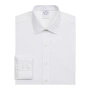 Slim Fit Hvid Non-Iron Strækbomuldsskjorte med Ainsley Krave