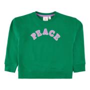 Grøn Peace Broderet Sweatshirt