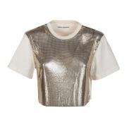 Stilfuld Nude Cropped T-Shirt