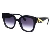 Glamourøse solbriller med blåtonede linser