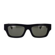 Rektangulære solbriller med dristig acetat kant og elegante GG-logo ar...