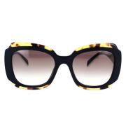 Irregulære Oversize Solbriller i Havana-Black