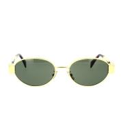 Ovale Guldmetal Solbriller