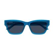Blå Firkantede Solbriller