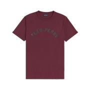 Arch Branded T-Shirt i Burgundy