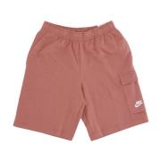 Basketball Cargo Shorts - Mineral Clay/White