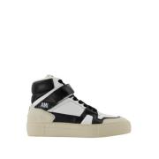 Urban High-Top Sneakers i Hvid/Multifarvet Læder