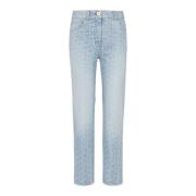 Monogrammede straight-cut denim jeans