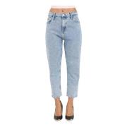 Lys Denim Boyfriend Jeans med Logo Patch