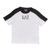 Hvid T-shirt med EA7 Logo