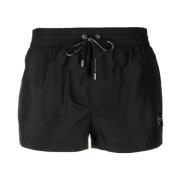 Sorte Logo-Plaque Badeshorts