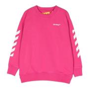 Fuchsia Sweater med Maxi Print