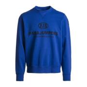 Blå Rundhalset Sweatshirt med Parajumpers Logo