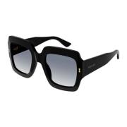 Oversized firkantede solbriller i sort