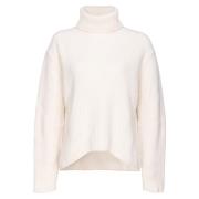 Ribbet turtleneck sweater i uld og cashmere