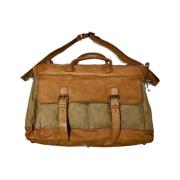 Canvas/Kalv Weekender Taske, Beige