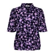 Blomstret Klassisk Skjorte til Kvinder
