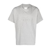 Grå T-shirts og Polos med Metallisk Logo Print