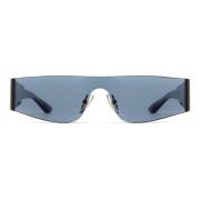 Blå Mono Rektangel Maske Solbriller