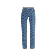 ‘Monogram’ høj-talje jeans