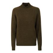 Grøn Uld Blandet Turtleneck Sweater